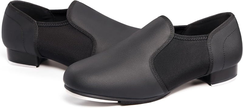 Dynadans Manmade Leather Slip On Tap Shoe Dance Shoes for Women and Men's Dance Shoes - Image 2